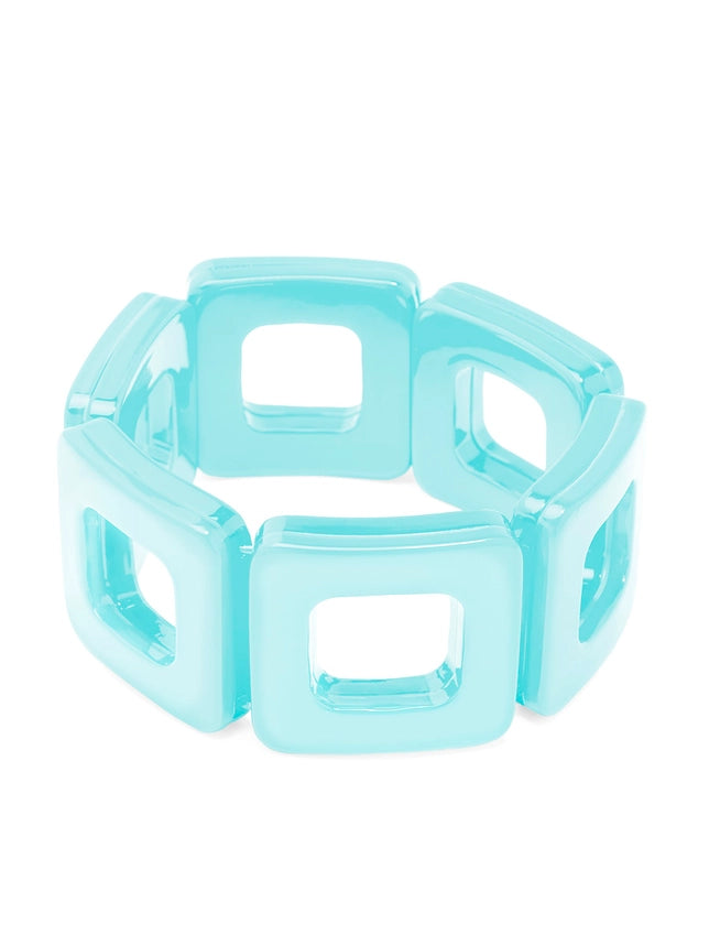 Square Elasticated Resin Pop Bracelet