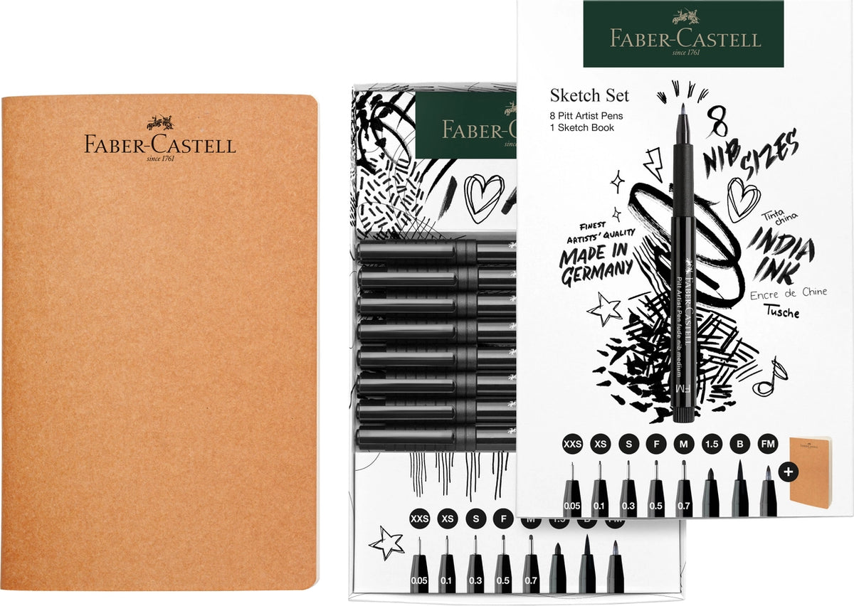 Pitt Artist Pen and Artist Sketchbook Gift Set