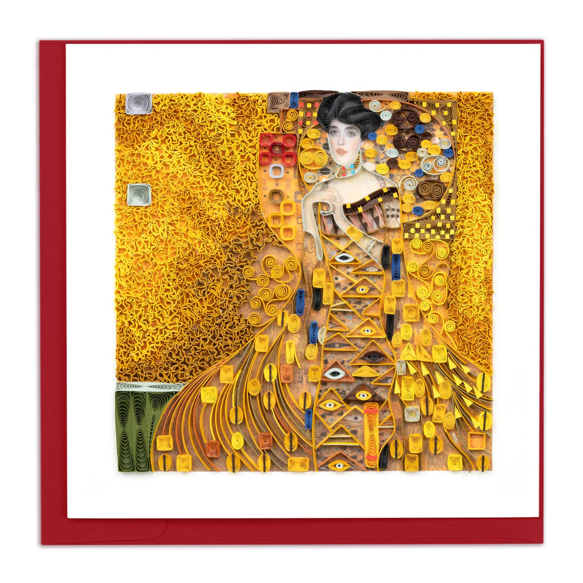 Klimt Lady in Gold Quilling Card
