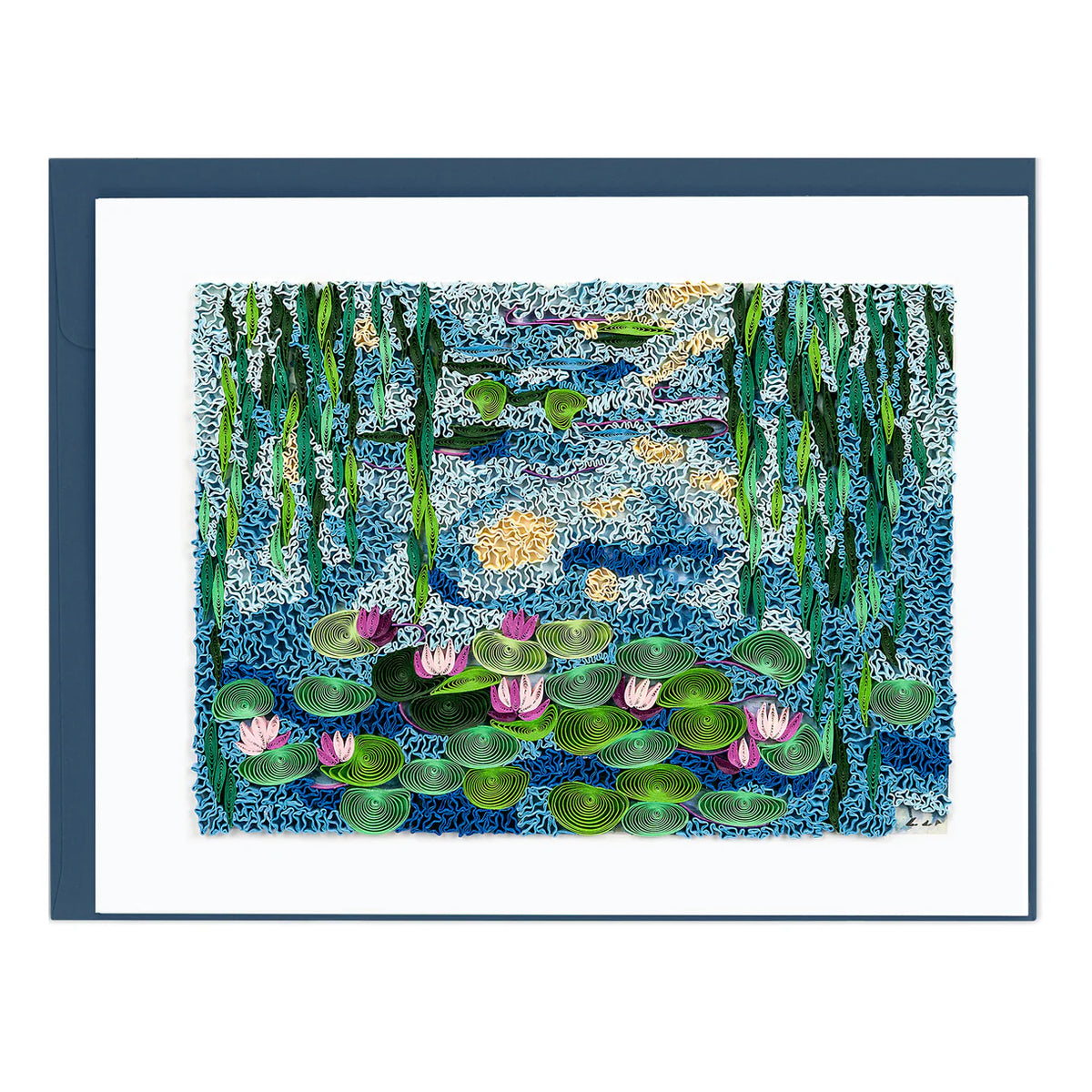 Monet Waterlilies Quilling Card
