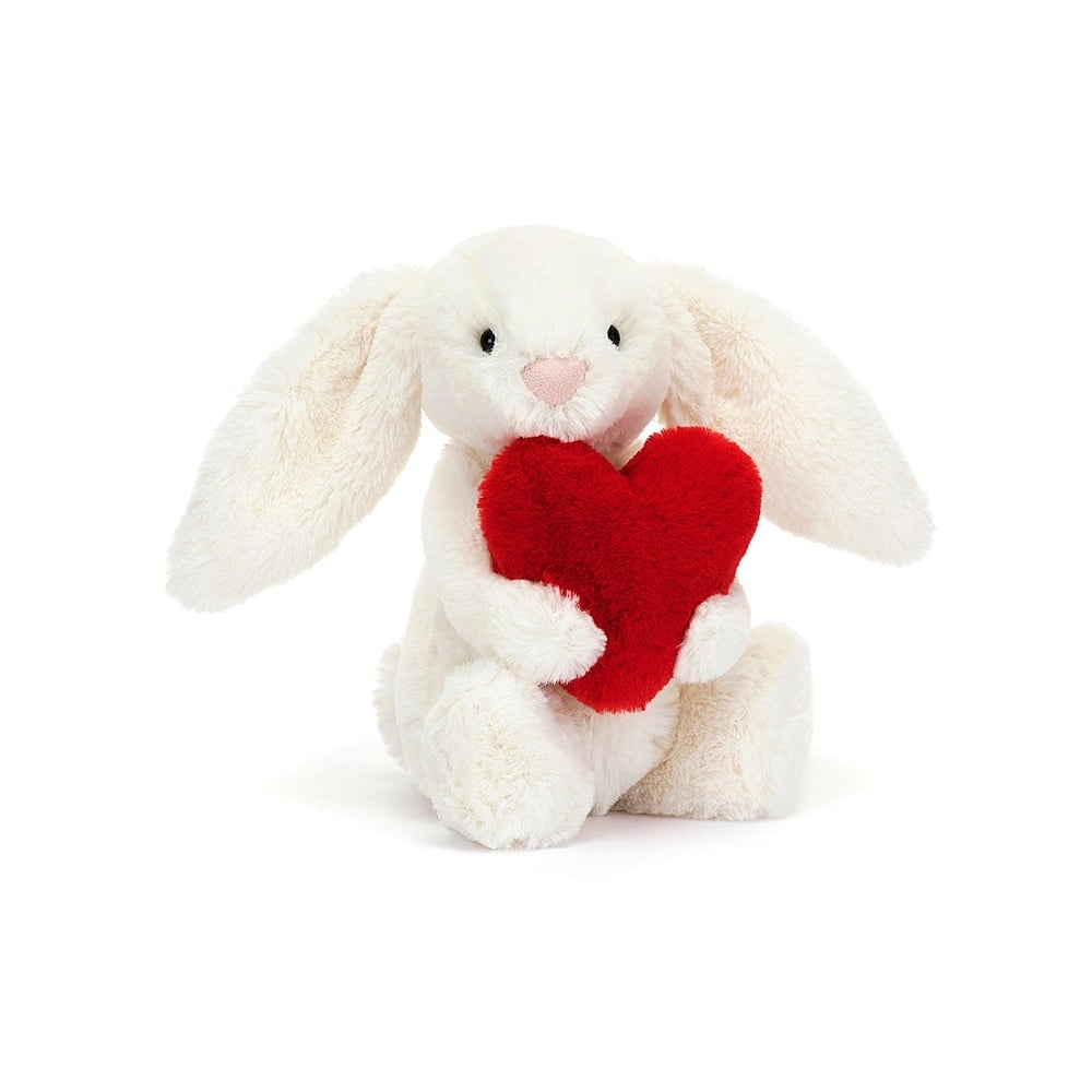 Little Bashful Red Love Heart Bunny