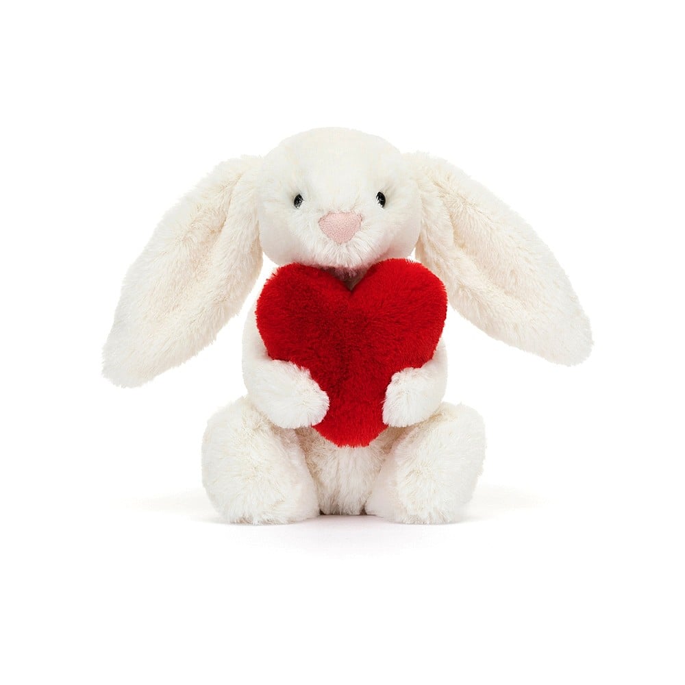 Little Bashful Red Love Heart Bunny