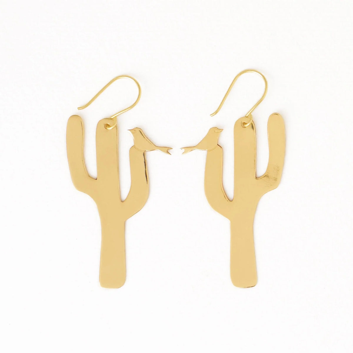Sedona Bird + Cactus Dangle Earrings