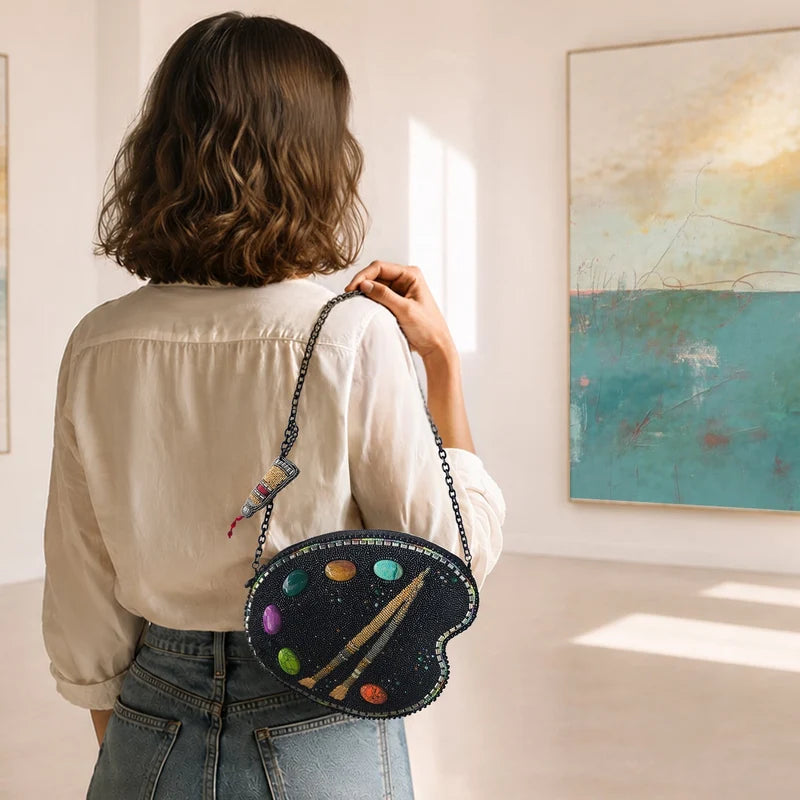 Mary Frances Brushstrokes Crossbody Handbag
