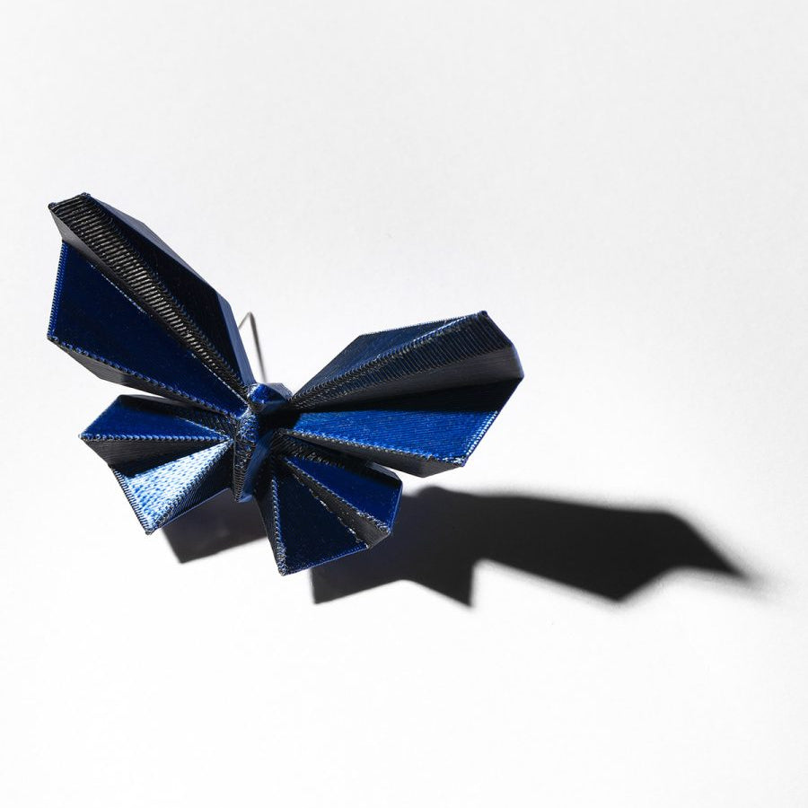 Sculptural Black Butterfly Brooch