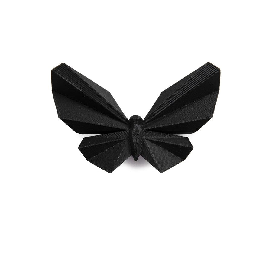 Sculptural Black Butterfly Brooch