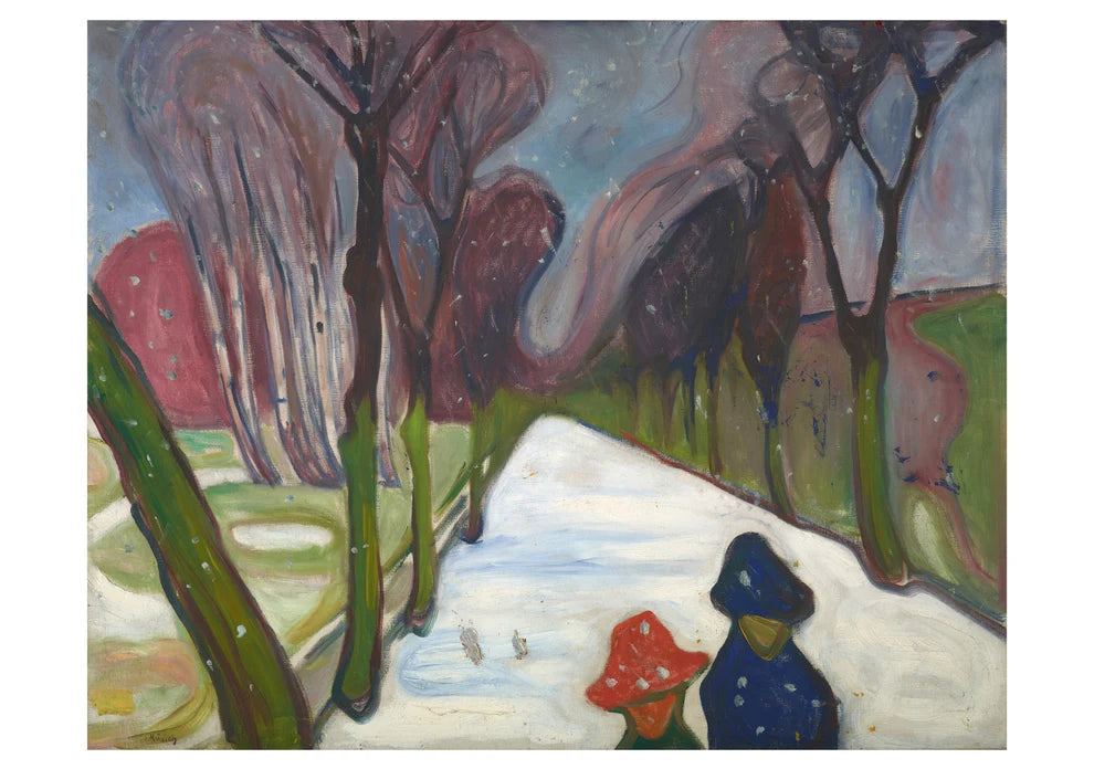 Edvard Munch: Winter Snow in the Avenue Boxed Holiday Cards