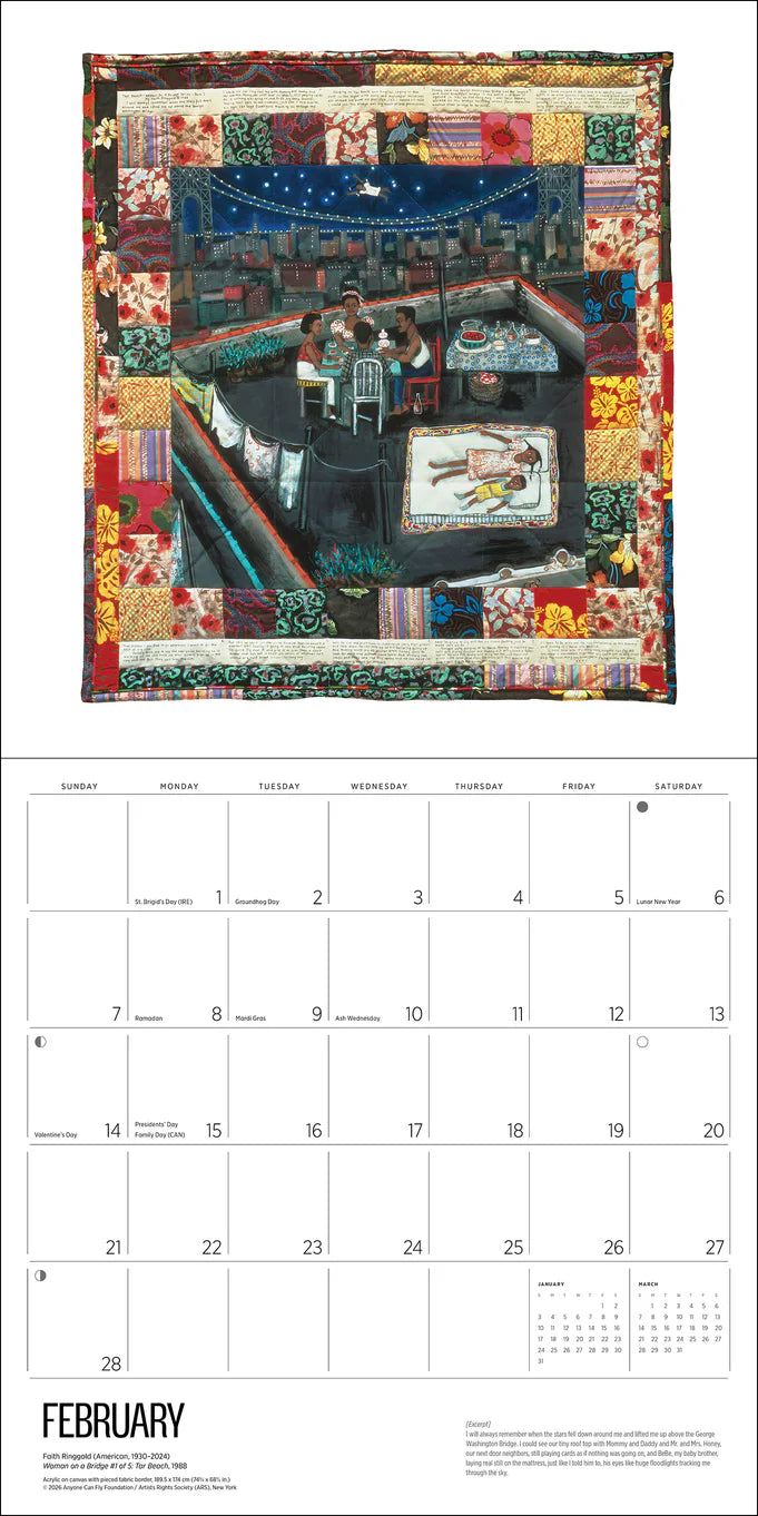 Faith Ringgold 2027 Wall Calendar