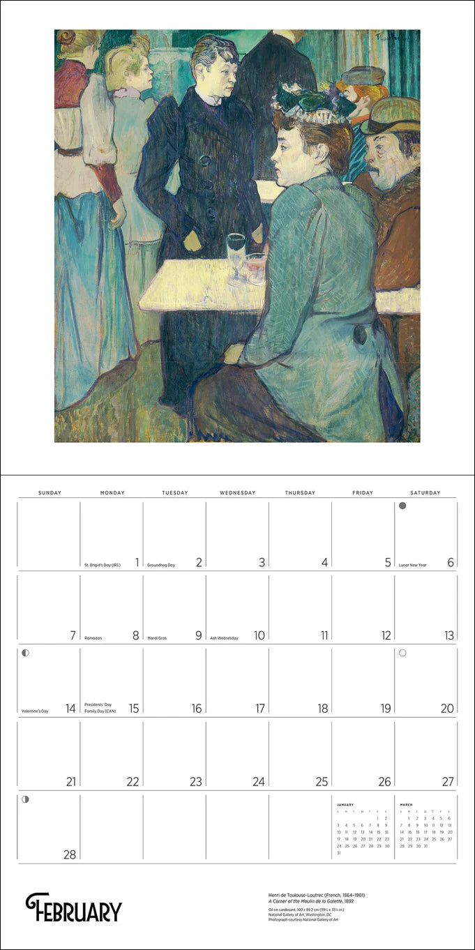 Calendrier mural Tiffany 2024
