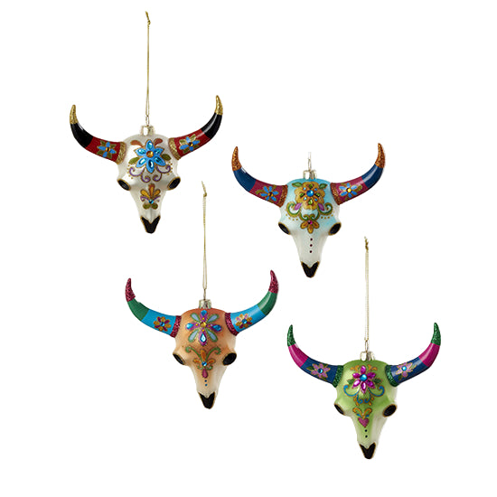 Longhorn Skull Ornament