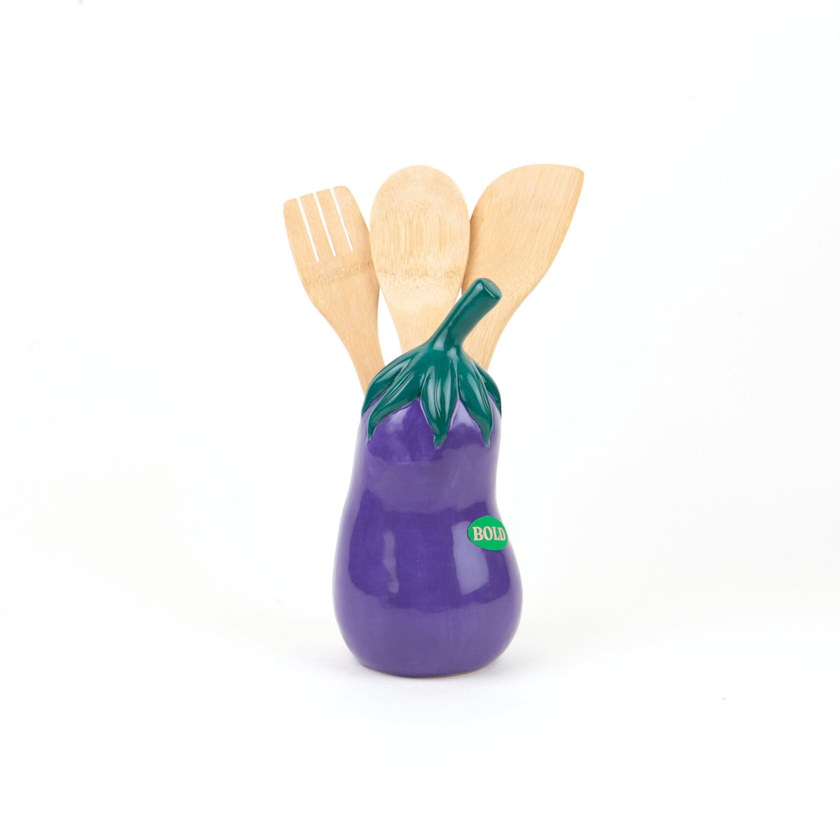 Farmer&#39;s Market Eggplant Utensil Pot