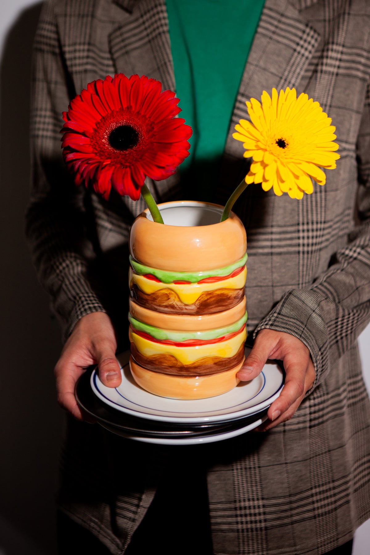 Double Cheeseburger Vase