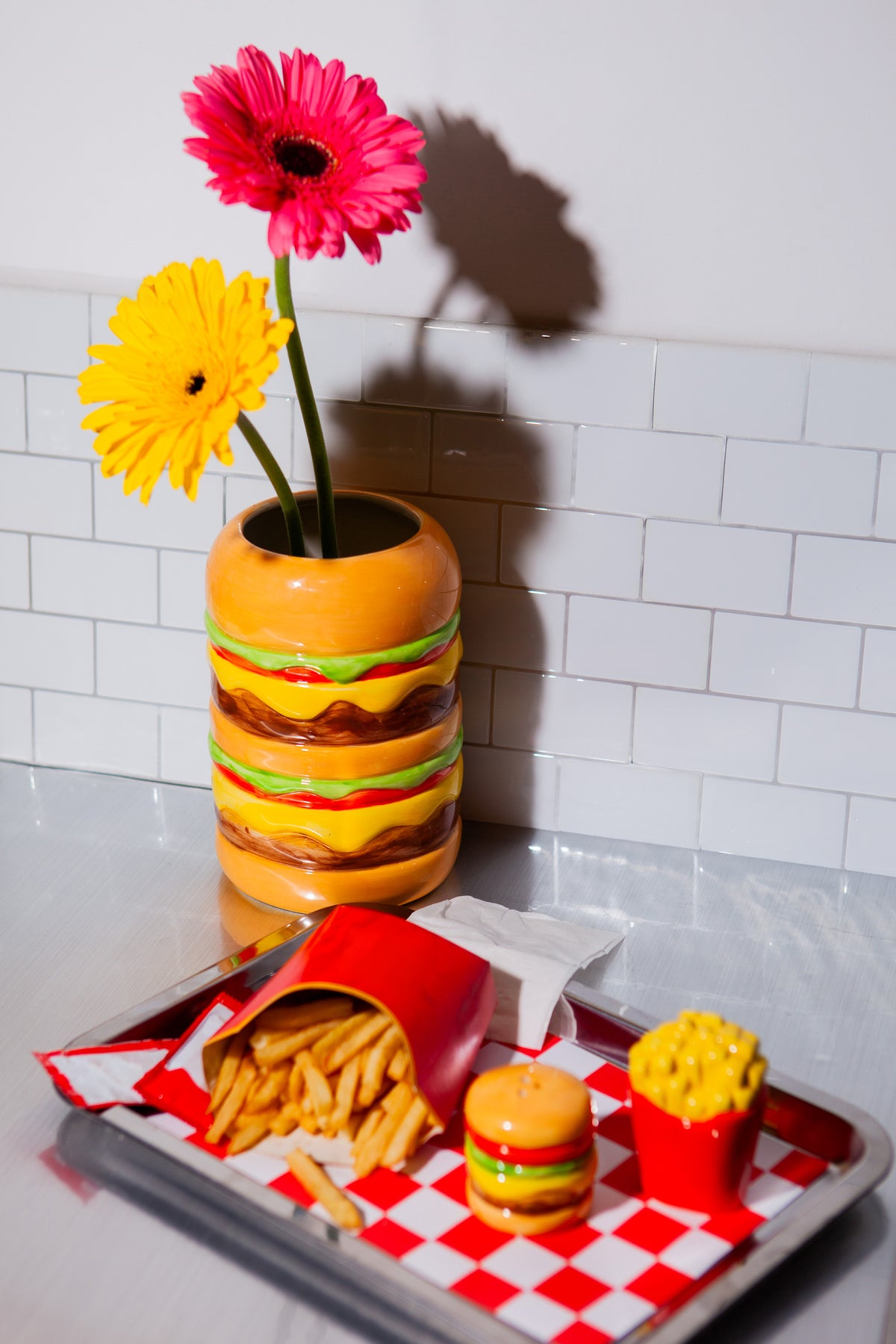 Double Cheeseburger Vase