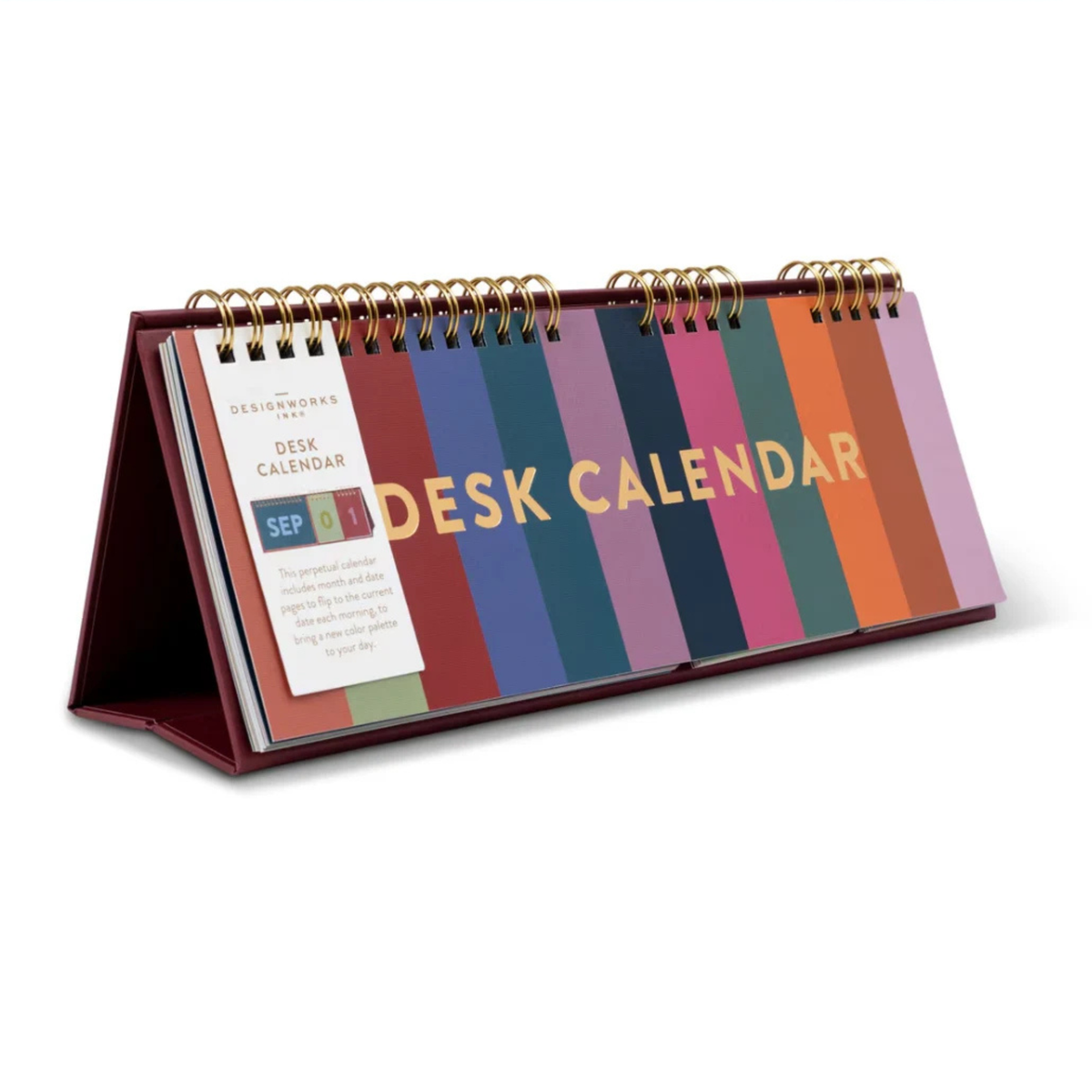 Colorblock Perpetual Desk Calendar