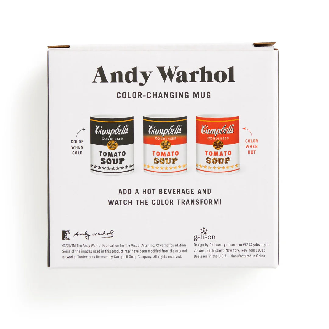 Tasse en céramique changeant de couleur Warhol Soup Can