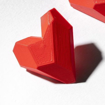 Sculptural Heart Brooches