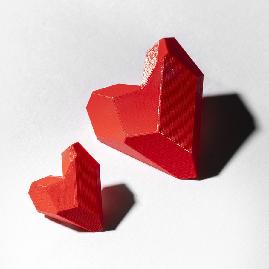 Sculptural Heart Brooches
