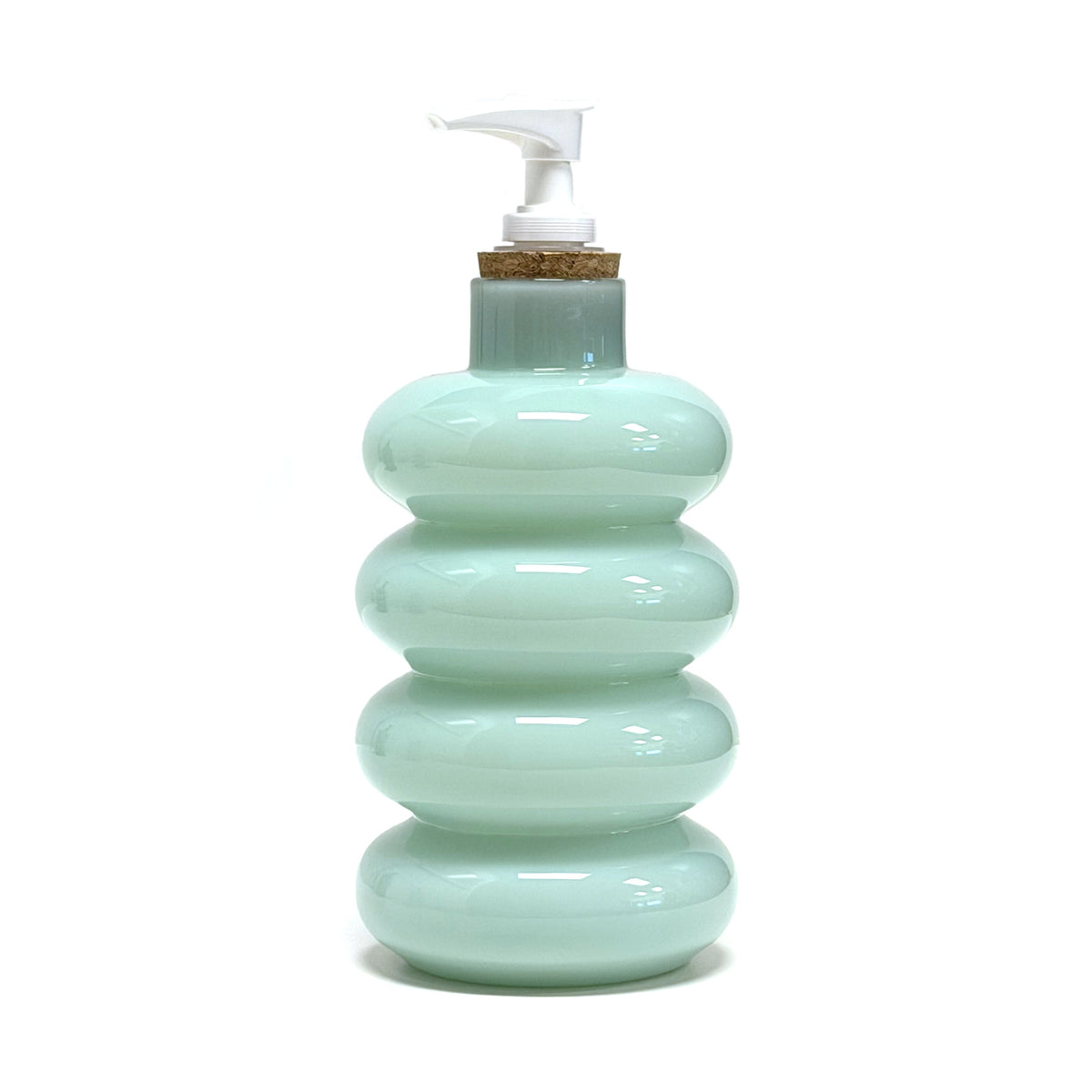 Distributeurs de savon en verre nervuré primitif