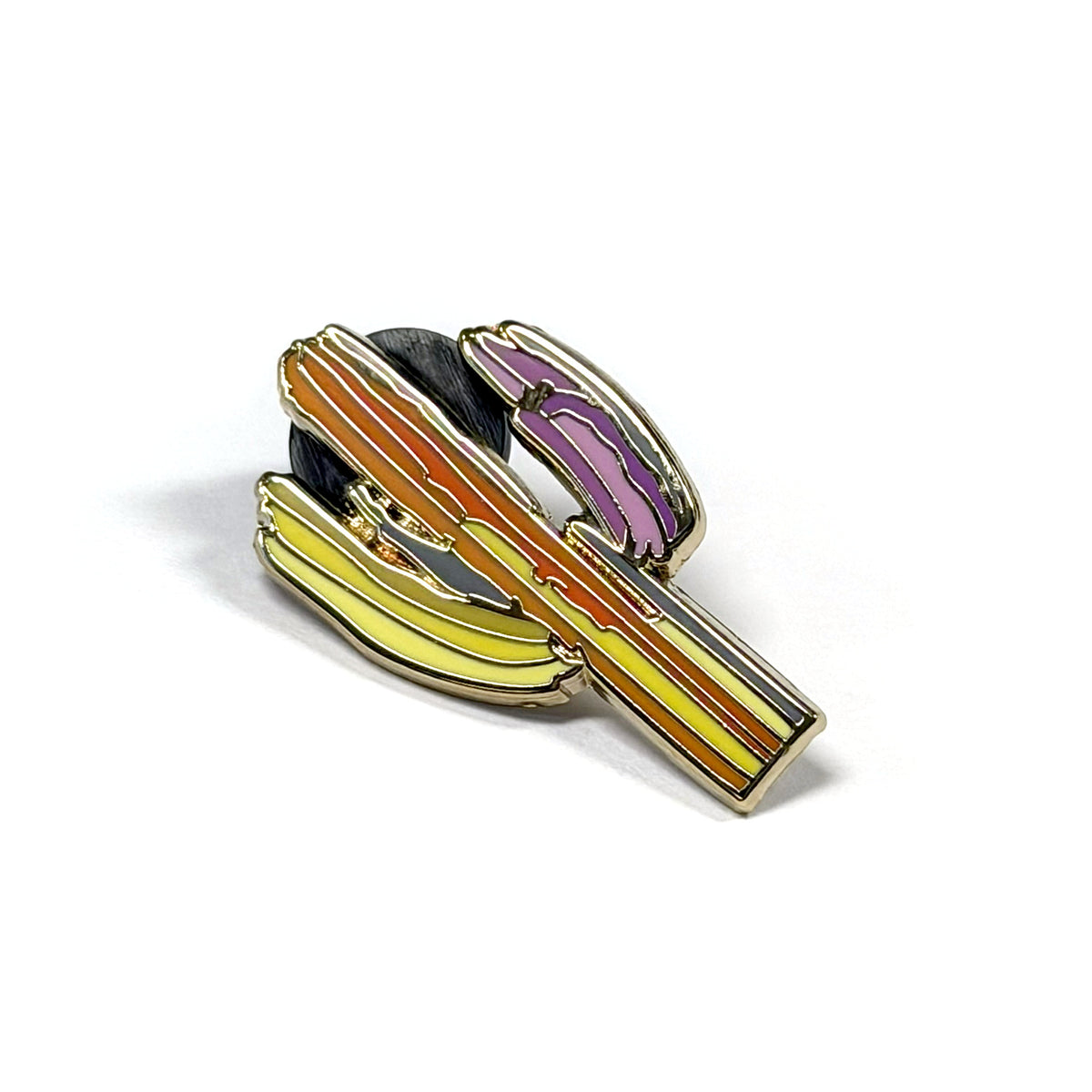 Technicolor Saguaro Enamel Pin