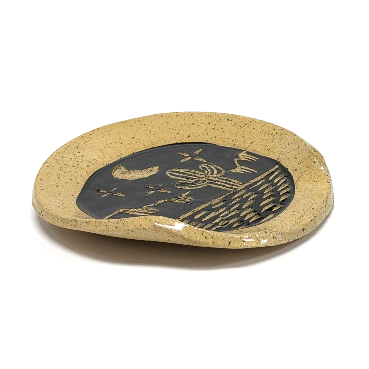 Night Desert Sgraffito Spoon Rest