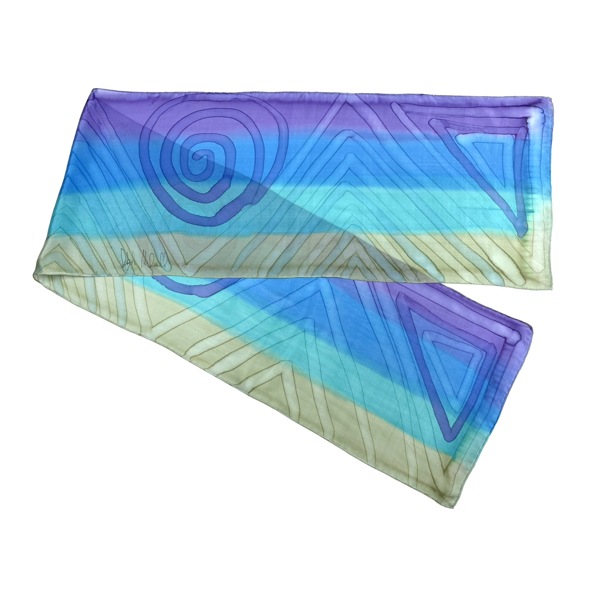 Deboragh McDonnell Large Hand-painted Scarf