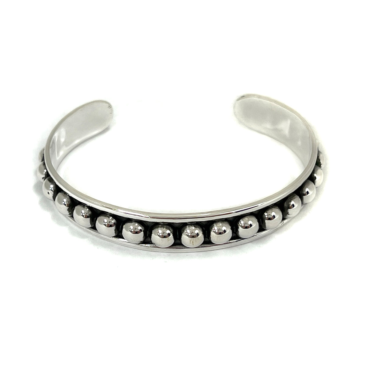 Sterling Silver Studded Cuff Bracelet