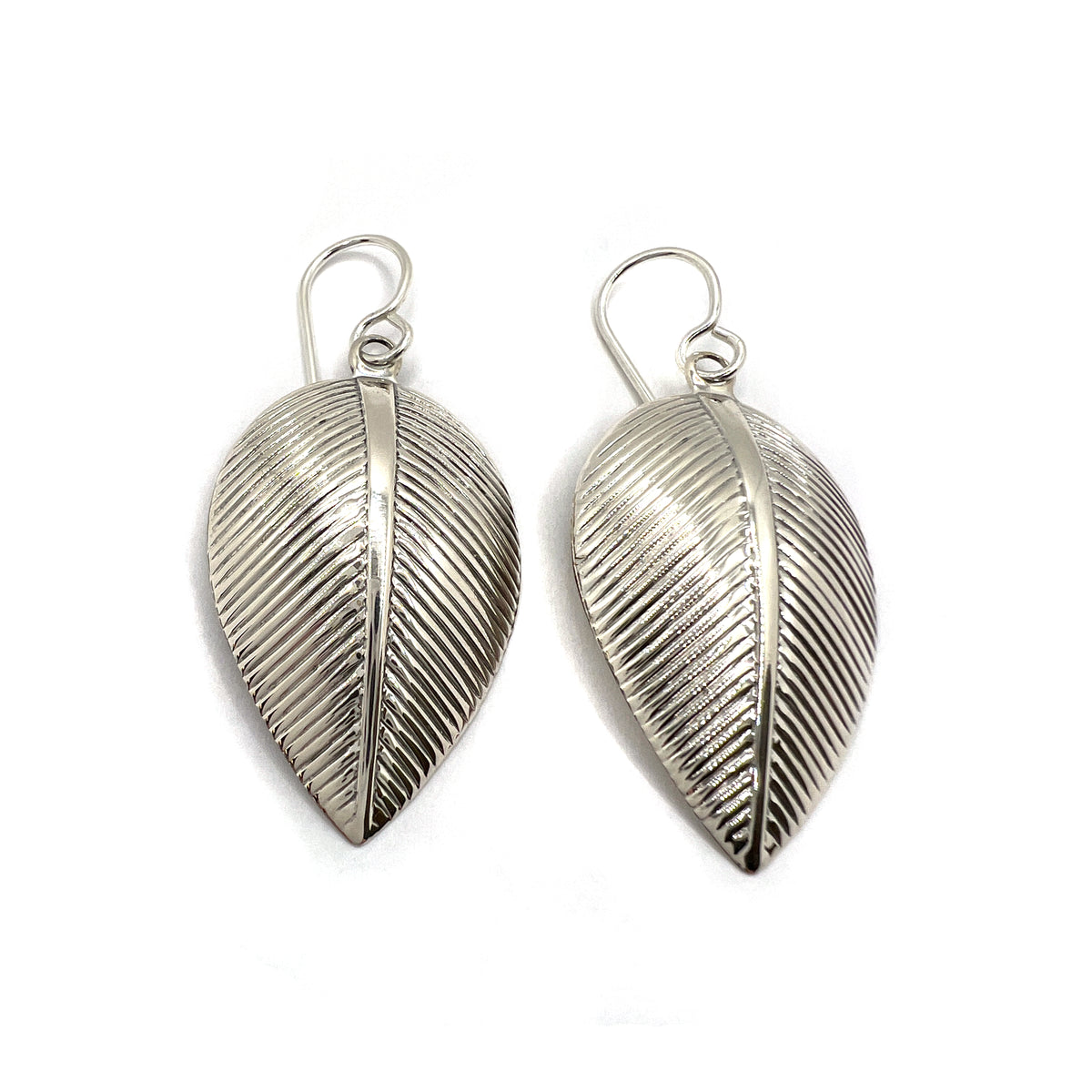 Sterling Silver Leaf Motif Dangle Earring