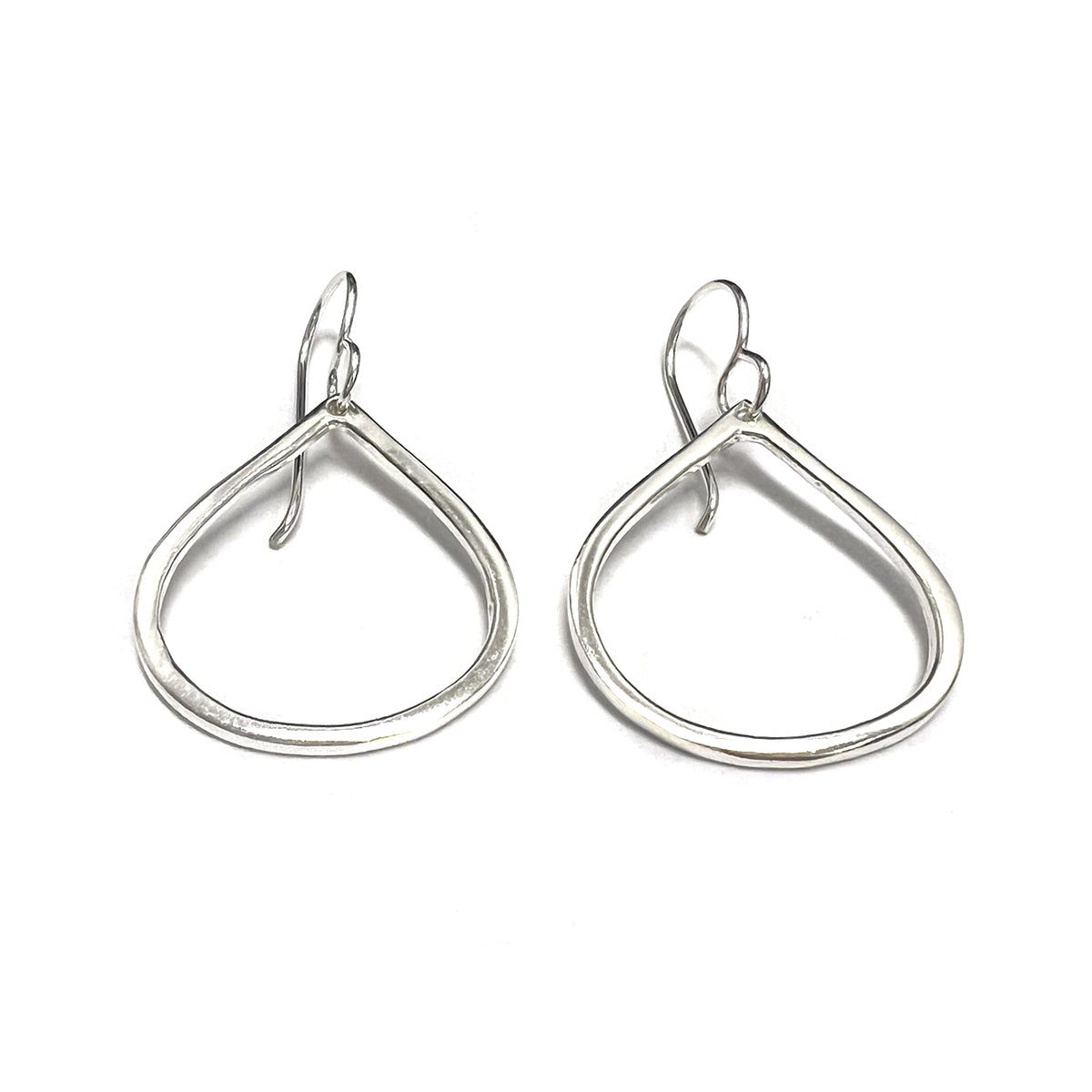 Sterling Silver Tear Drop Cut Out Earrings