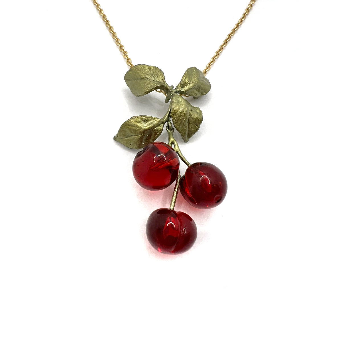 Morello Cherry Pendant Necklace by Michael MIchaud