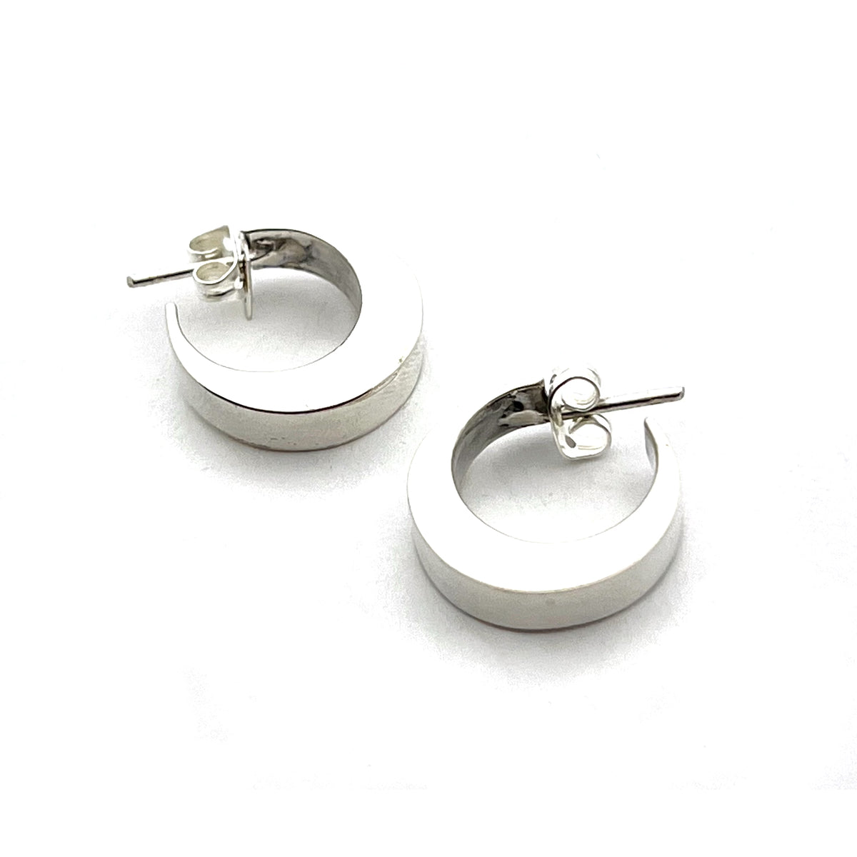 Sterling Silver Circle Dangle Earrings