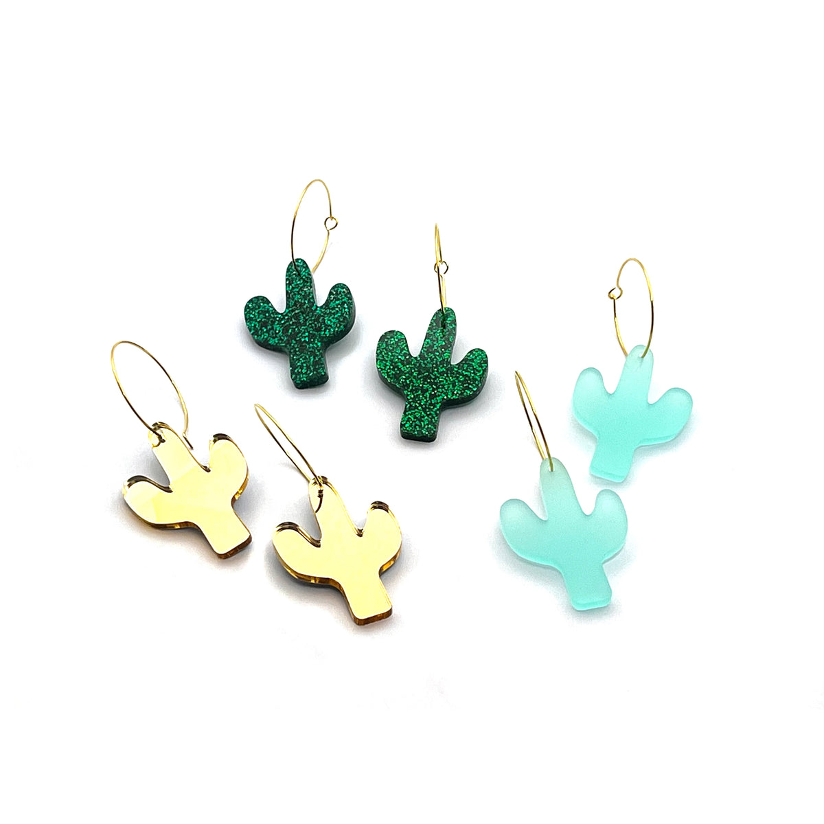 Classic Cactus Hoop Earrings