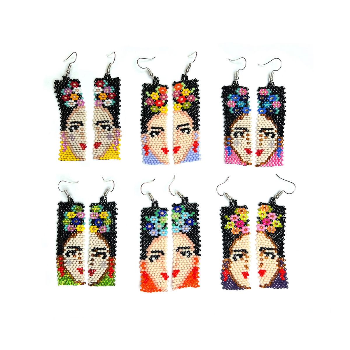 Split Frida Kahlo Earrings