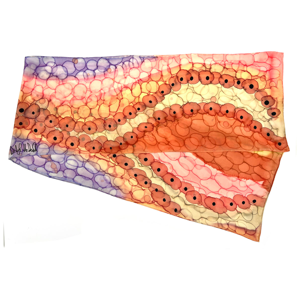 Écharpes peintes à la main de taille moyenne de Deboragh McDonnell