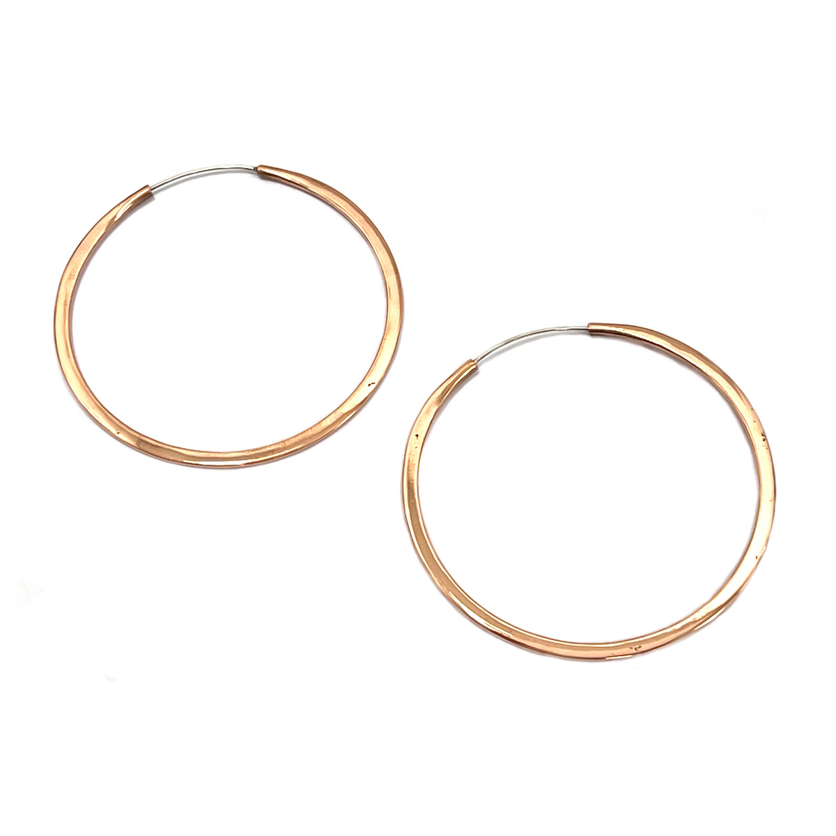 Grandes boucles d&#39;oreilles créoles en cuivre