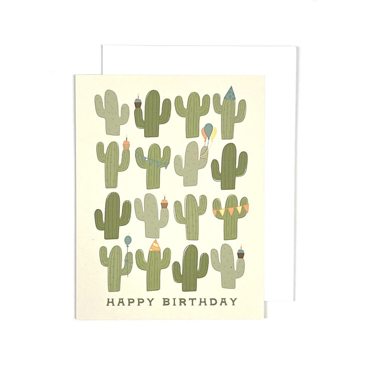 16 Cacti Birthday Greeting Card