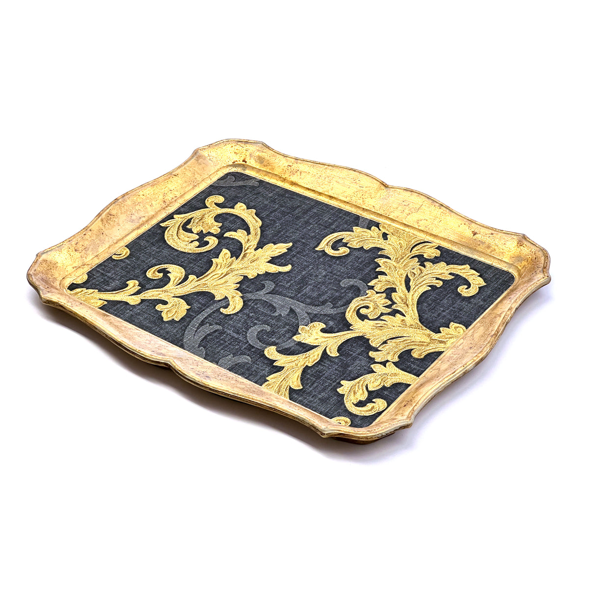 Florentine Carved Tray with Fabric