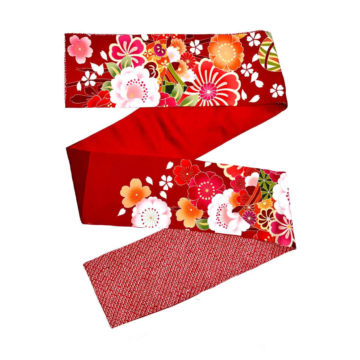 Écharpe étroite Yuzen Kimono vintage