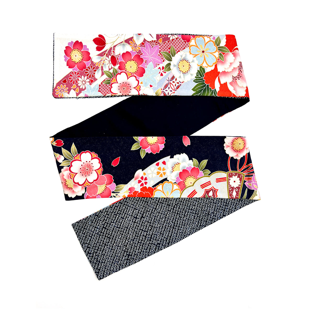 Écharpe étroite Yuzen Kimono vintage