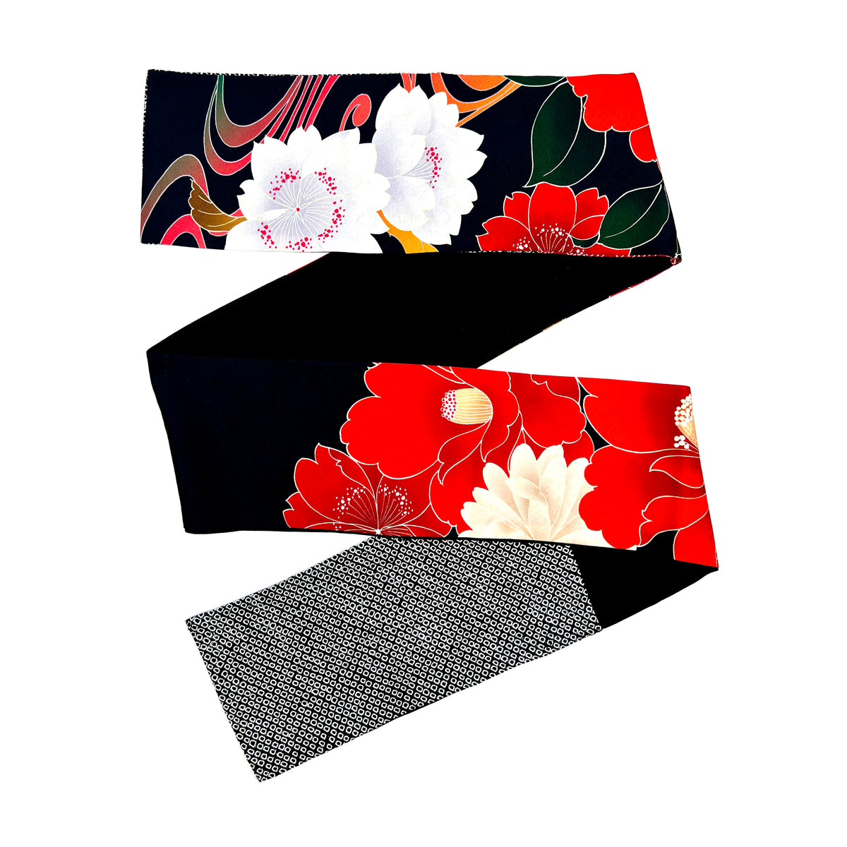 Écharpe étroite Yuzen Kimono vintage