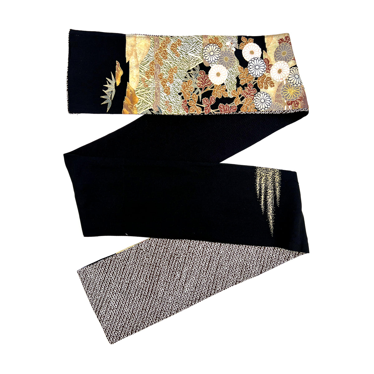 Écharpe étroite Yuzen Kimono vintage