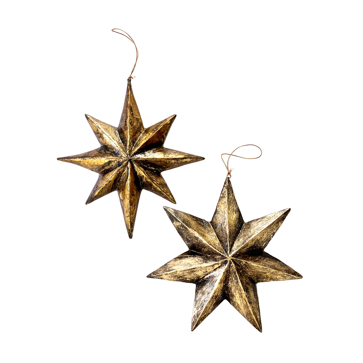 Large Antiqued Star Ornaments