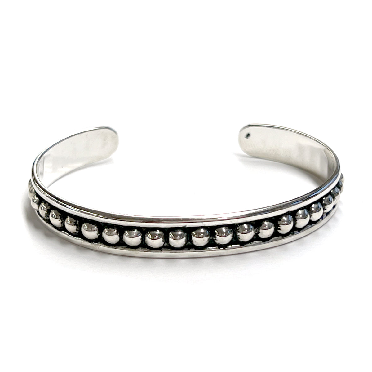Sterling Silver Studded Cuff Bracelet