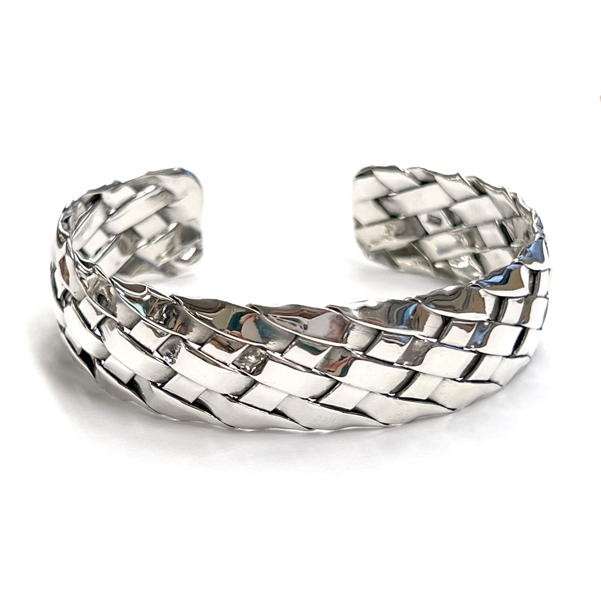 Sterling Silver Lattice Cuff Bracelet