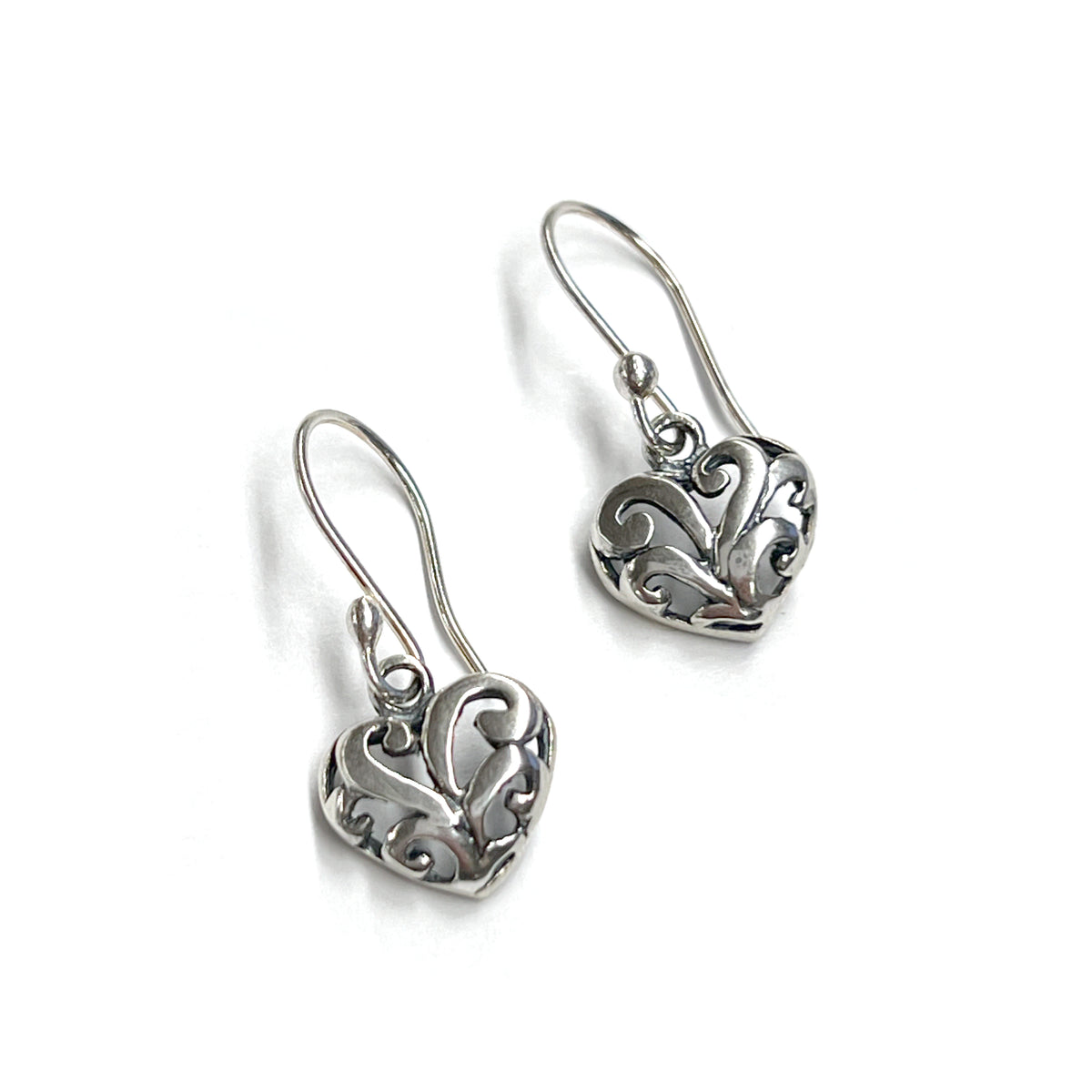 Boucles d&#39;oreilles pendantes en argent sterling avec double diamant