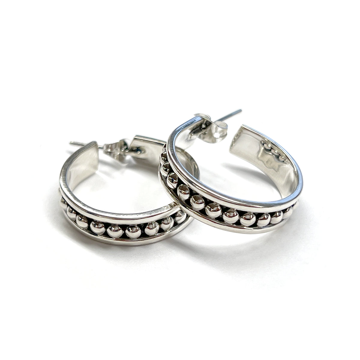 Sterling Silver Petite Stud Hoop Earring