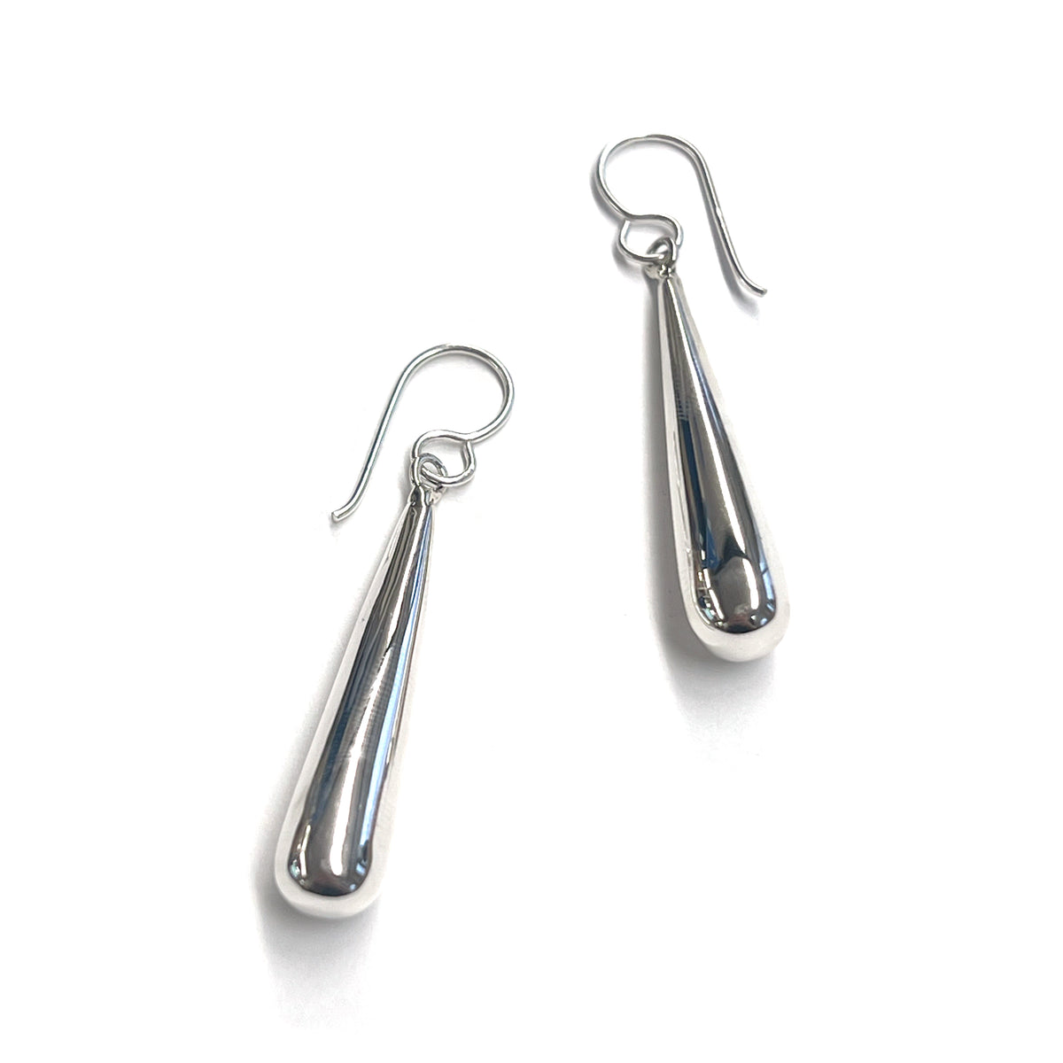 Sterling Silver Smooth Drip Earrings