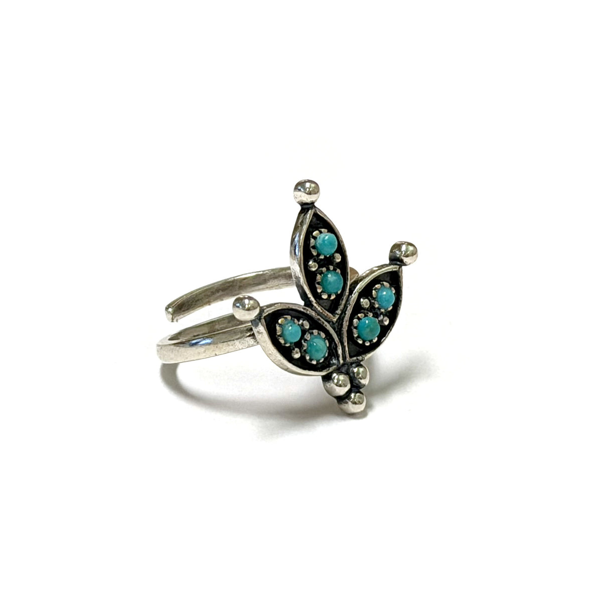 Cactus Flower Turquoise Ring