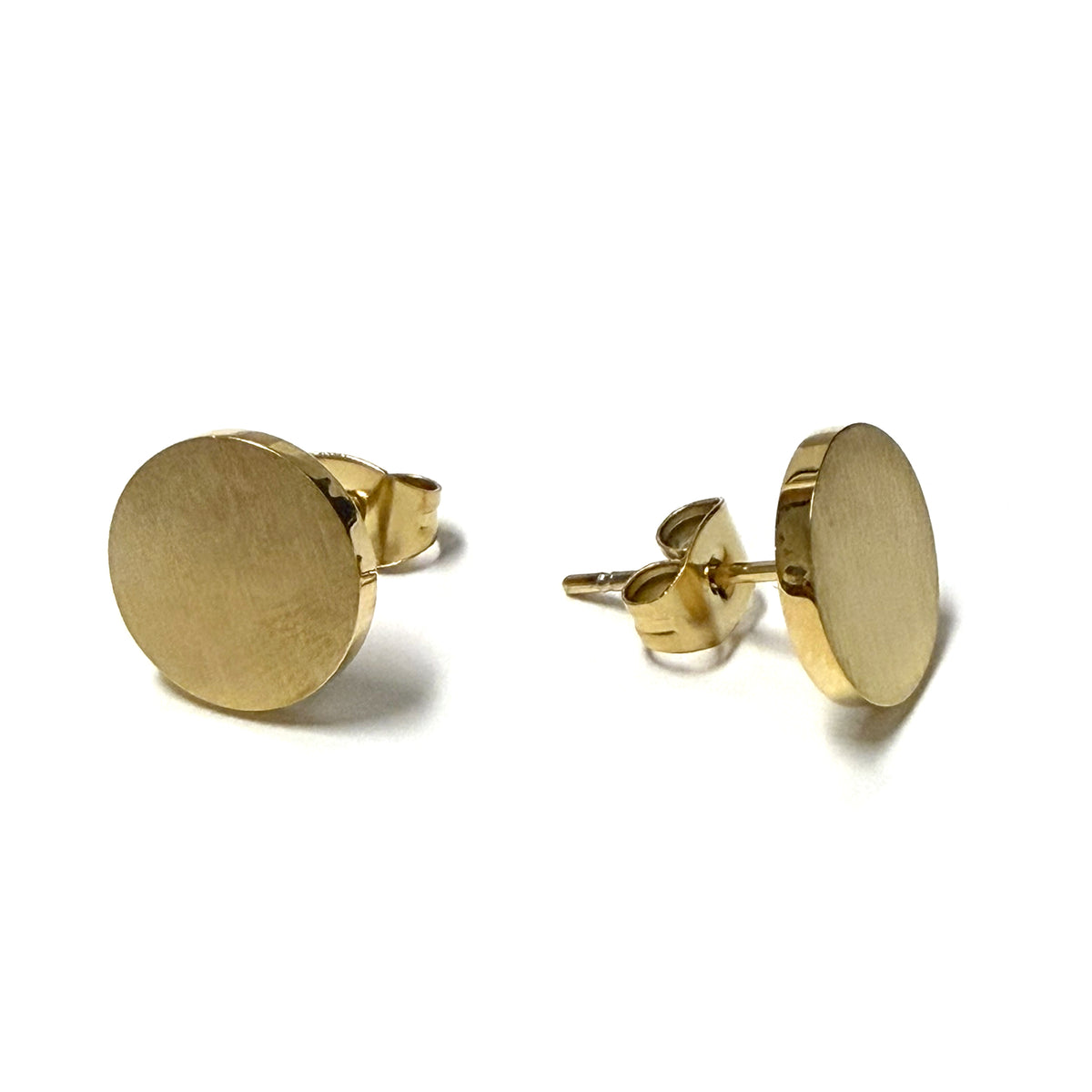 Gold Stainless Steel Stud Earrings