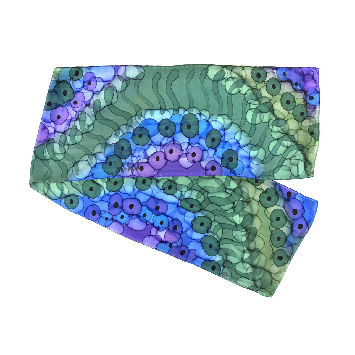 Écharpes peintes à la main de taille moyenne de Deboragh McDonnell