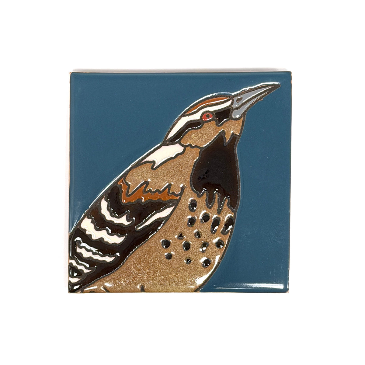Cactus Wren Hand Glazed Coaster